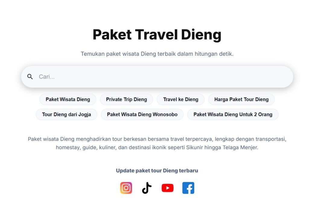 Paket Wisata Dieng